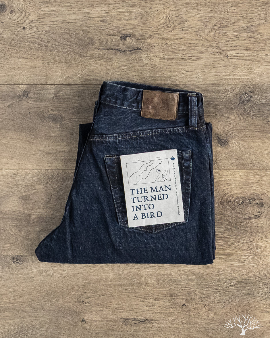 Omoto Denim - 0615 - 13.5oz Selvedge Relaxed Denim - Charcoal Dyed