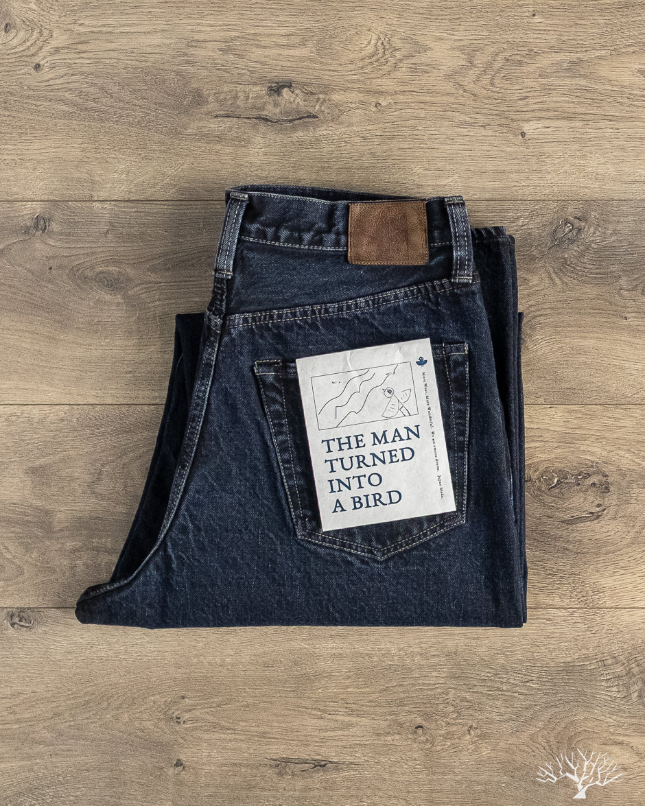 Omoto Denim - 0815 - 13.5oz Selvedge Loose Denim - Charcoal Dyed