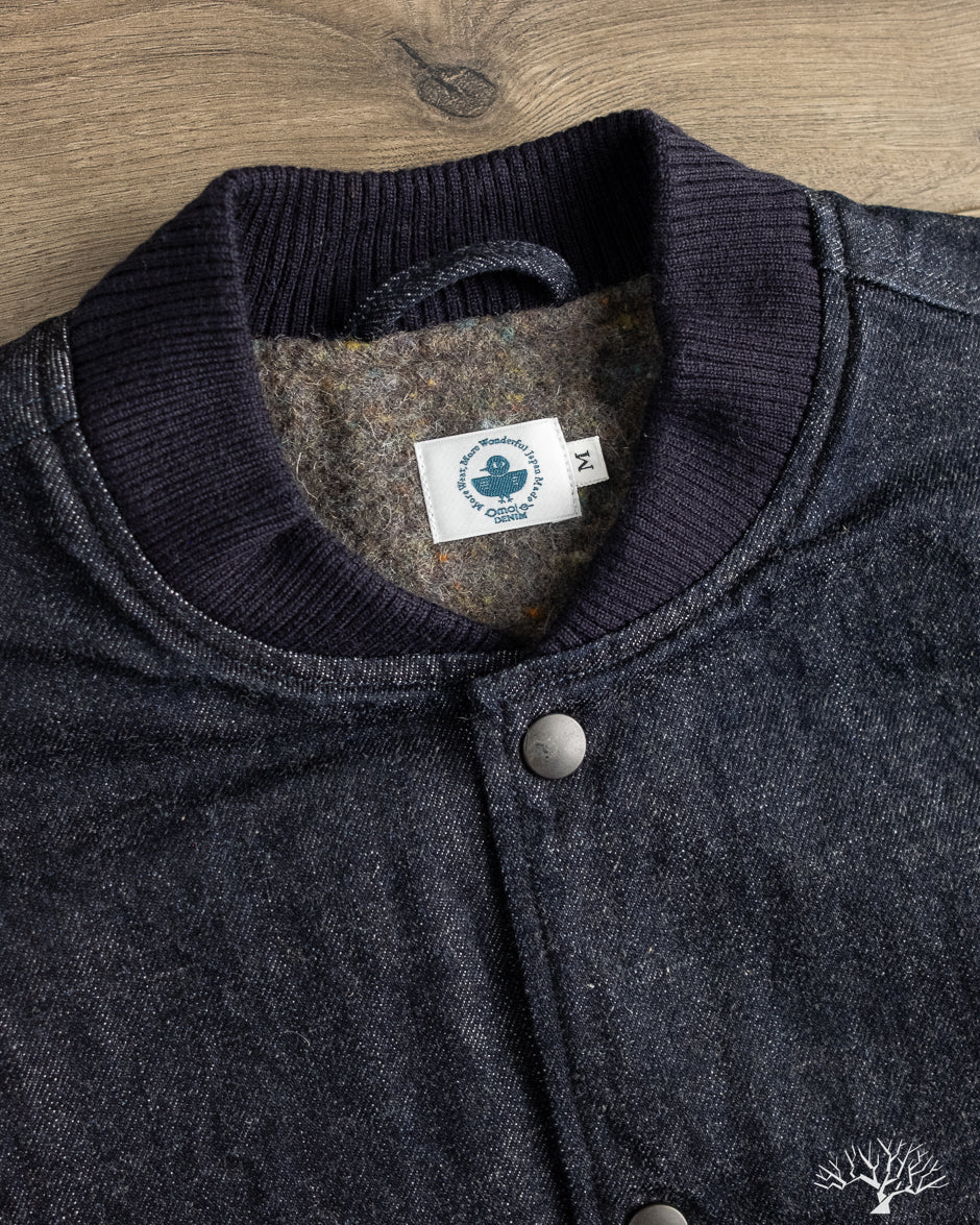 Omoto Denim - 3925 - 12oz Cube Sashiko x 12oz Denim Varsity Jacket
