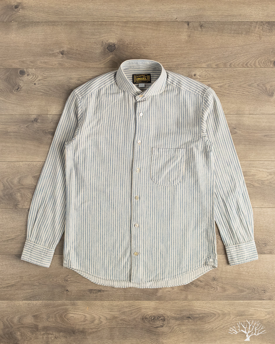 エンノイム Stripe Double Collar Over Shirts Shop - Thomas and Benno Master Shirtmakers