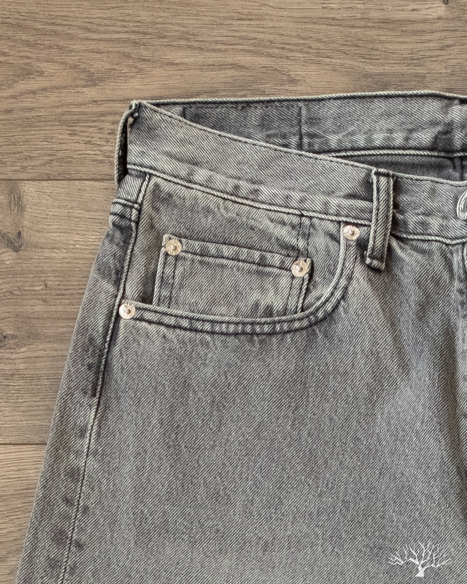 orSlow 105 Standard Fit Denim 90's Black Denim Bleach Withered Fig