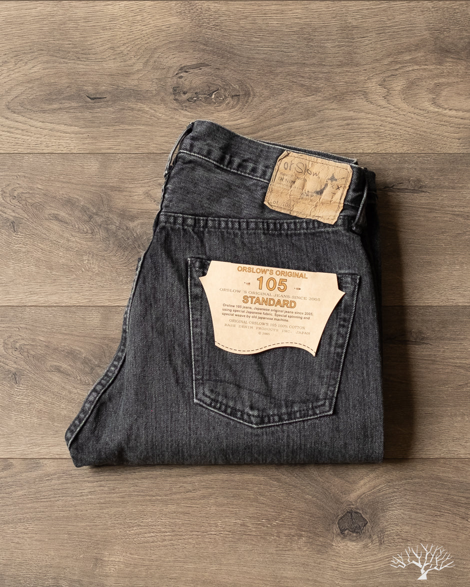 orSlow 105 Standard Fit Denim Selvedge Black Stone Denim