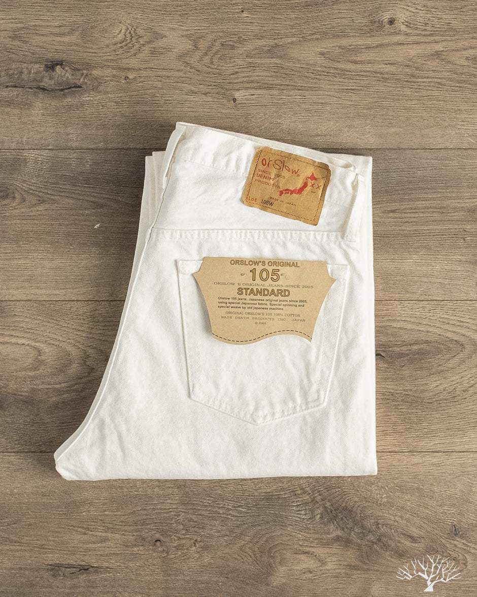 orSlow - 105 Standard Fit Denim - White – Withered Fig