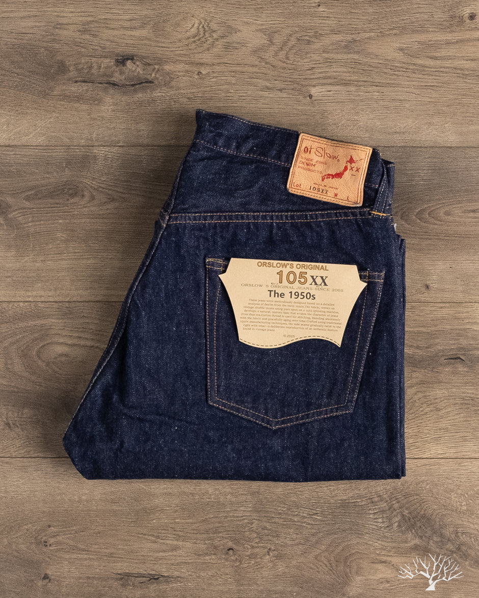 orSlow - 105XX The 1950s Selvedge Denim - One Wash – Withered Fig