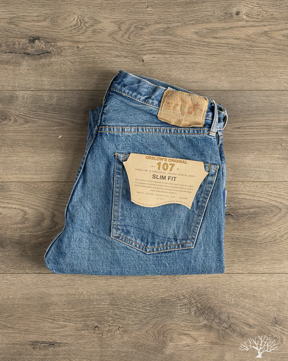 orSlow - 107 Ivy Fit Selvedge Denim - Two Year Wash – Withered Fig