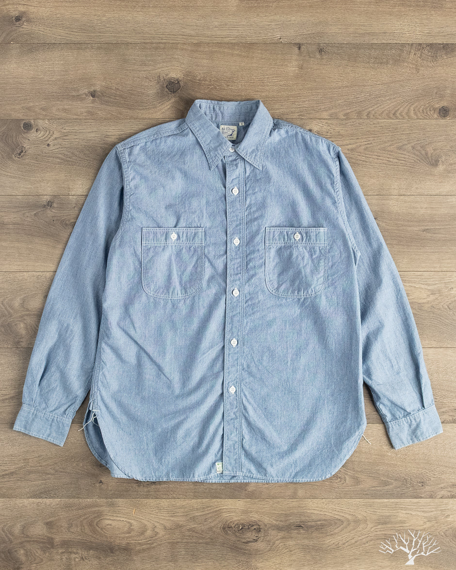 orSlow - Relaxed Fit Chambray Work Shirt - Hickory – Withered Fig