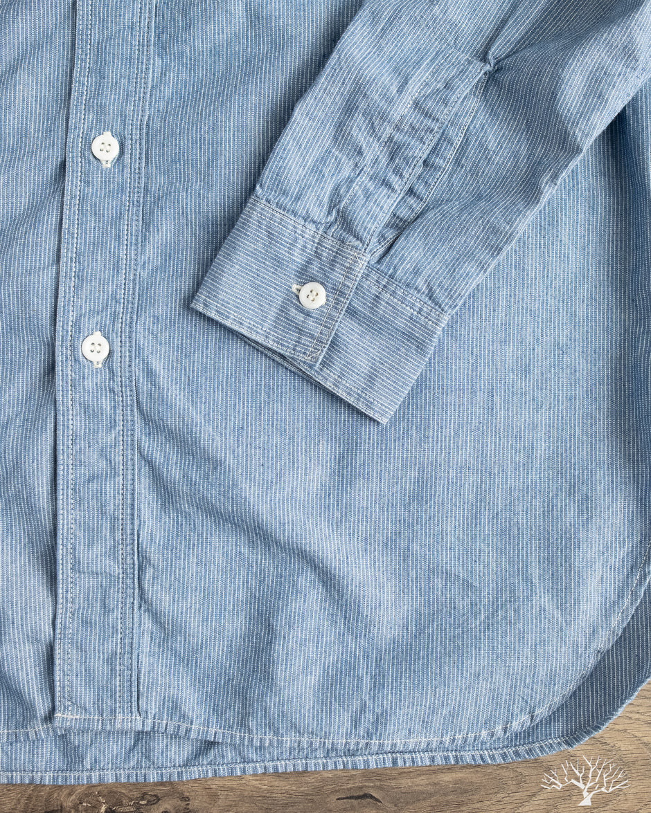 orSlow - Relaxed Fit Chambray Work Shirt - Hickory – Withered Fig