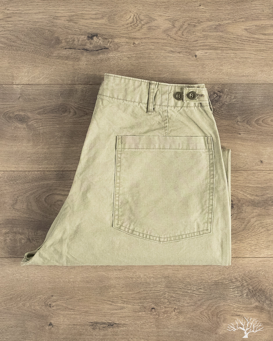 orSlow - Summer Fatigue Pants - Green – Withered Fig