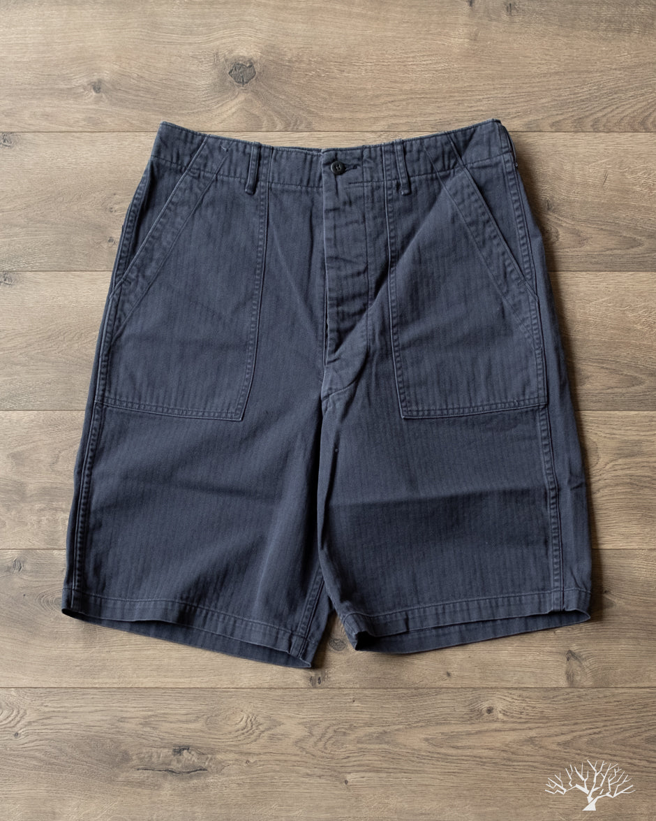 orSlow - Summer Fatigue Shorts - Navy Herringbone Twill – Withered Fig