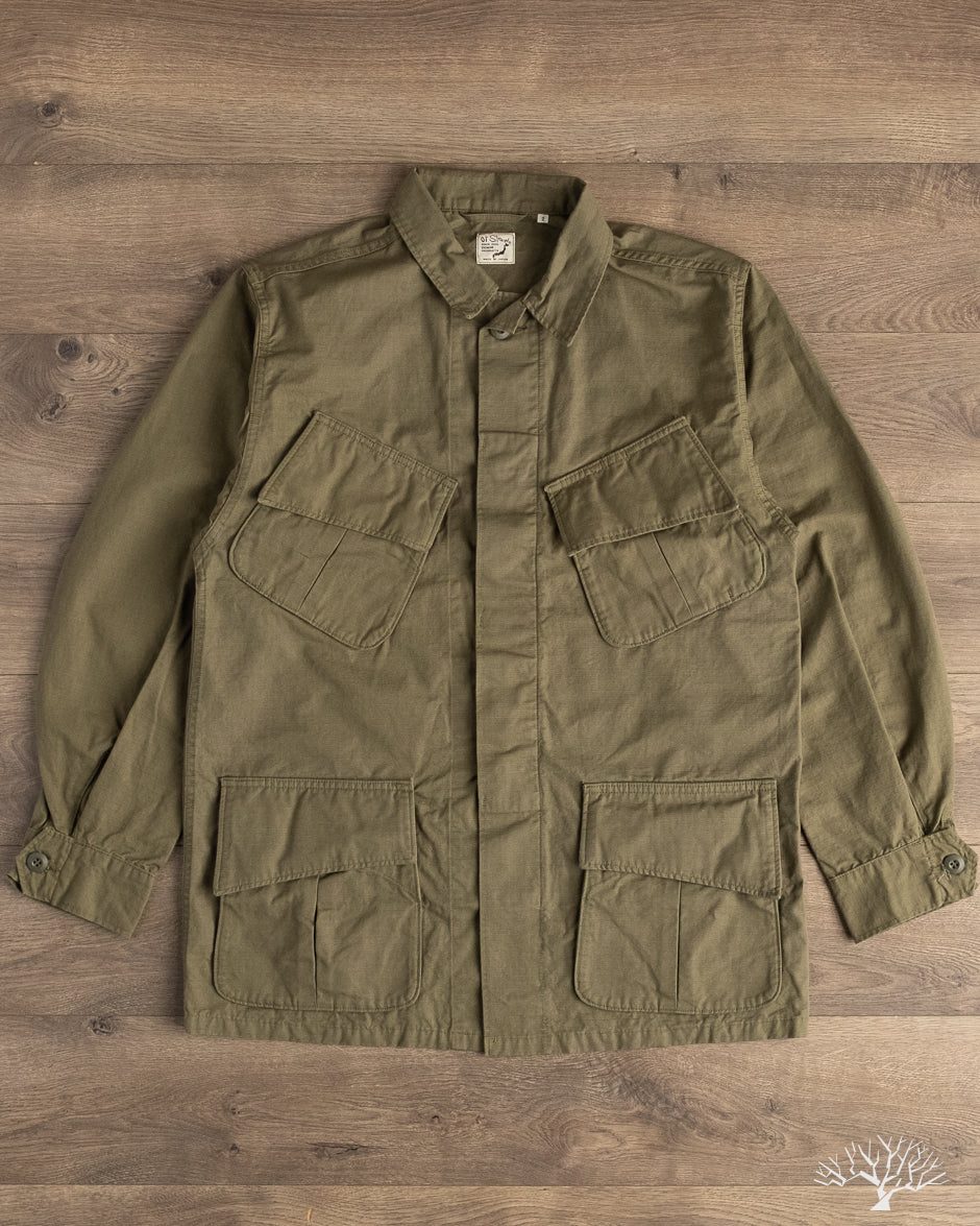 orSlow Army Tropical Jacket Army Green – Withered Fig