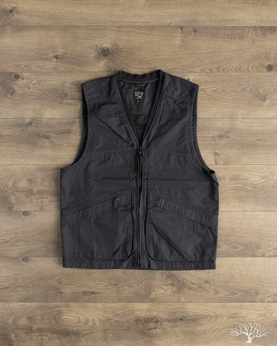 orSlowタイプライタークロス ユーティリティベスト 2M ミリタリーVEST orSlow - Utility Vest - Navy – Withered Fig