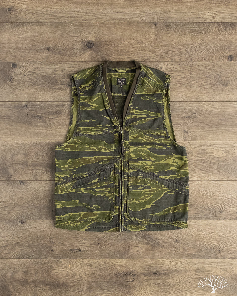 orSlow - Utility Vest - Tiger Camo – Withered Fig