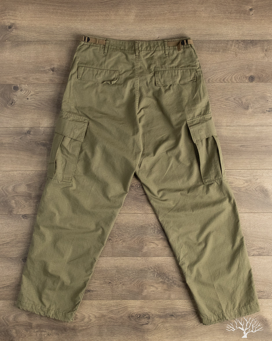 orSlow - Vintage Fit 6 Pocket Cargo Pants - Army Green Ripstop