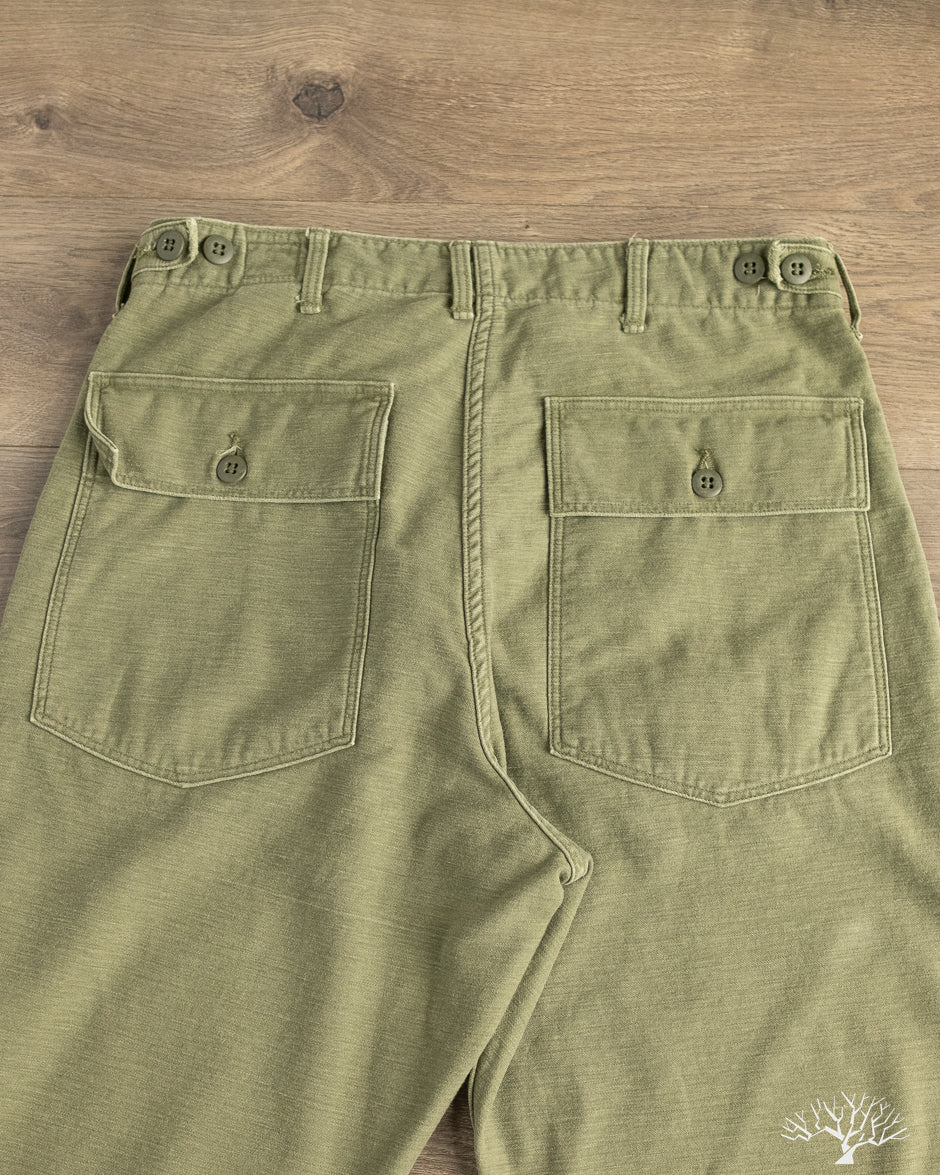 orSlow - Vintage Fit Fatigue Pants - Dark Olive Stone Used Wash