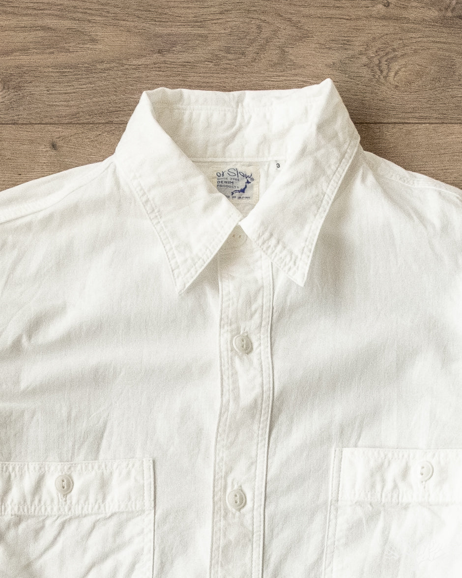 orSlow - White Chambray Work Shirt – Withered Fig