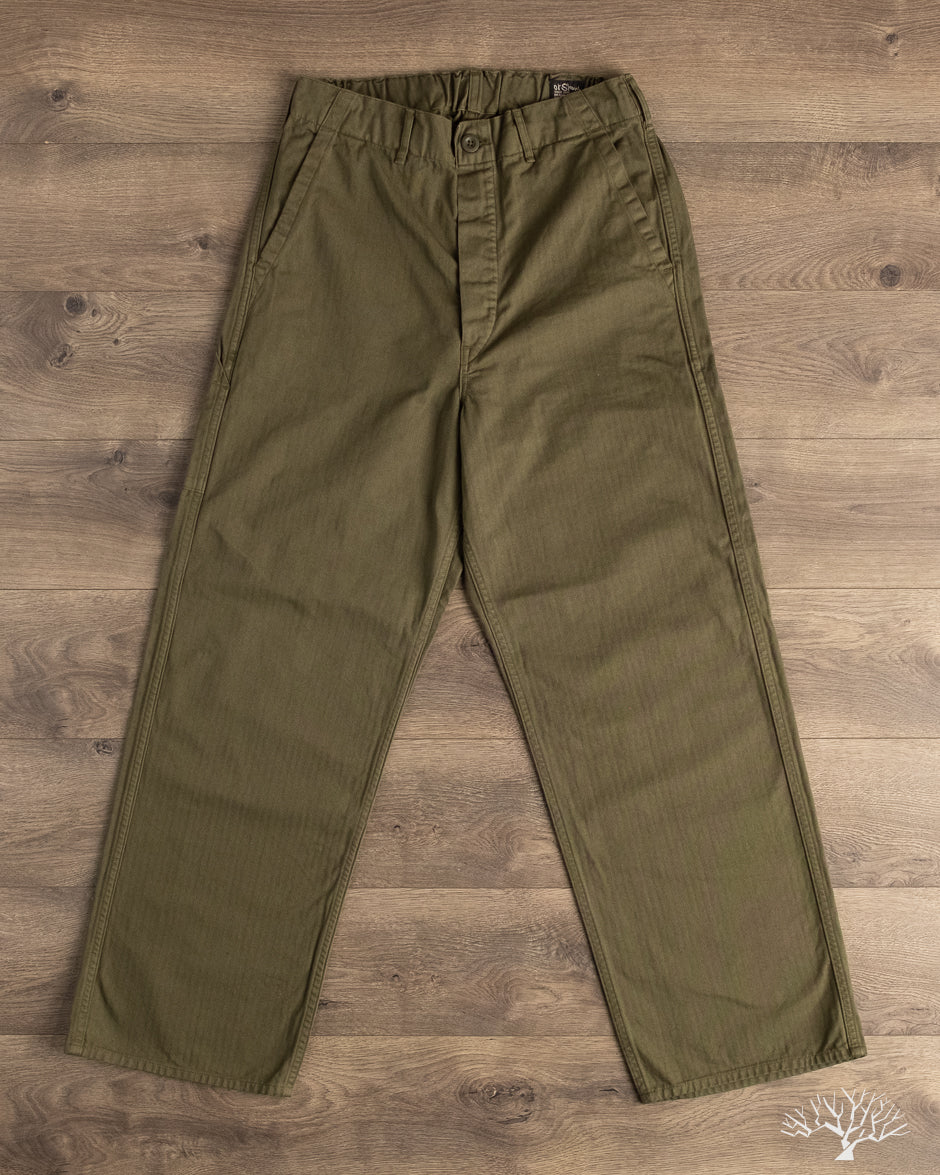 orSlow - Wide Fit French Work Pants - Army Green – Withered Fig