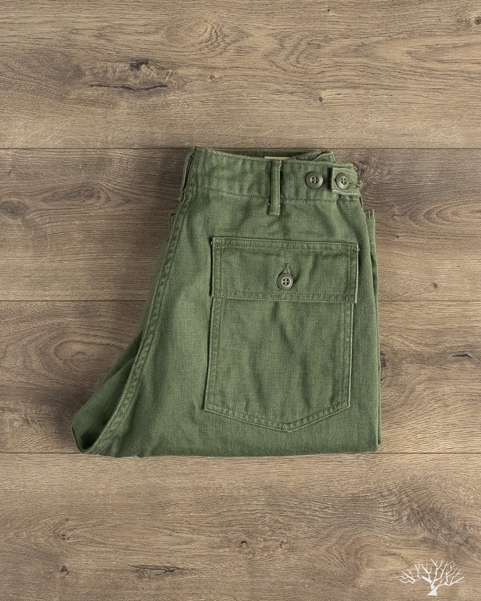 orSlow - Women's High Waist Fatigue Pants - Green – Withered Fig
