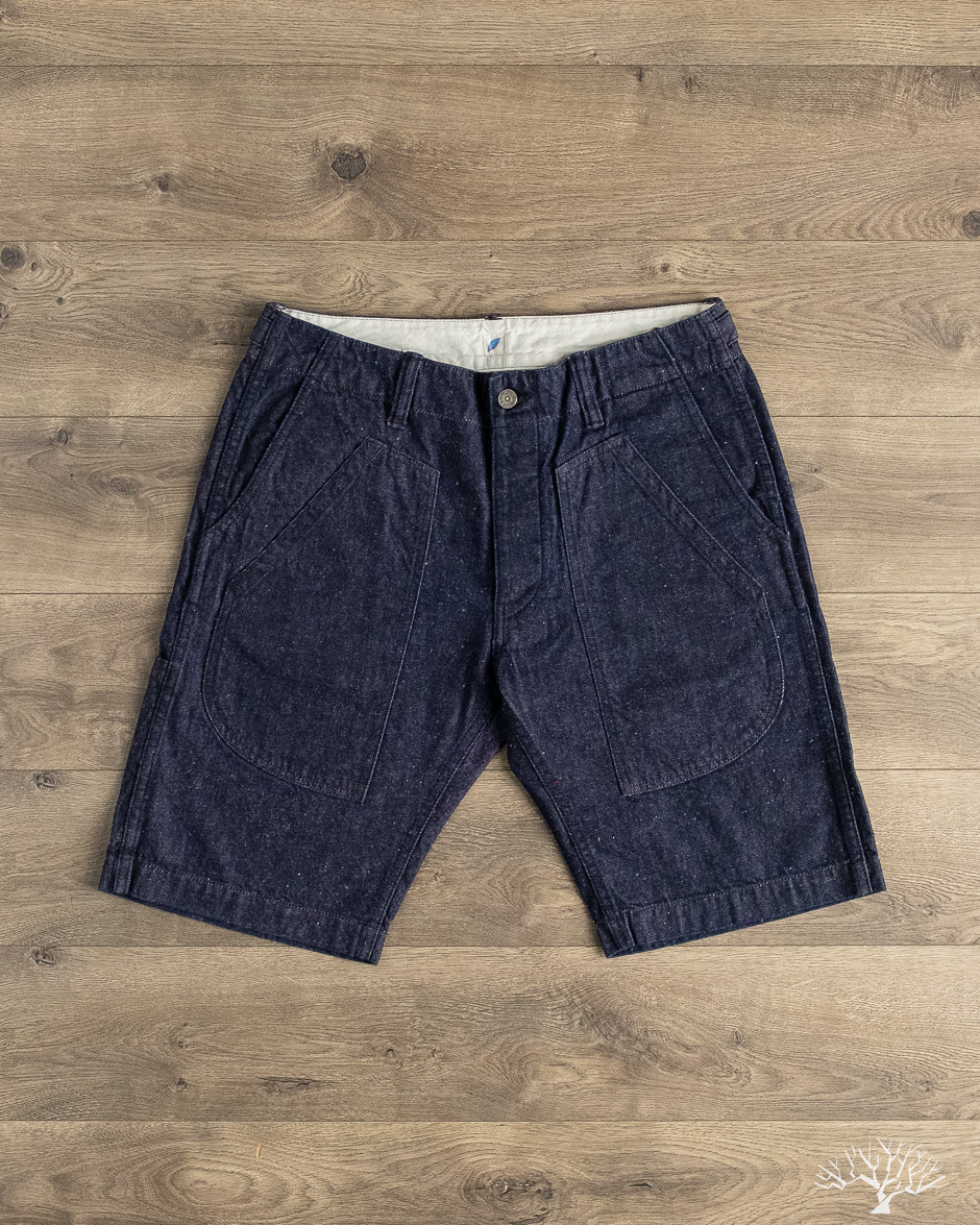 Pure Blue Japan - 10oz Double Pocket Worker Shorts - Dark Indigo