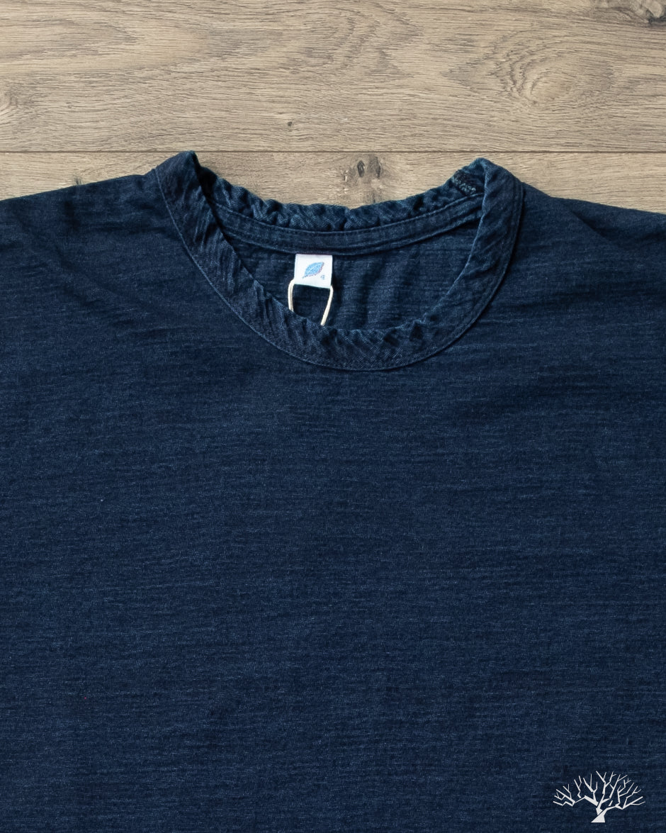 仁 雅宗 Pure Blue Japan - Jersey Crew Neck Tee - Dark Indigo – Withered Fig