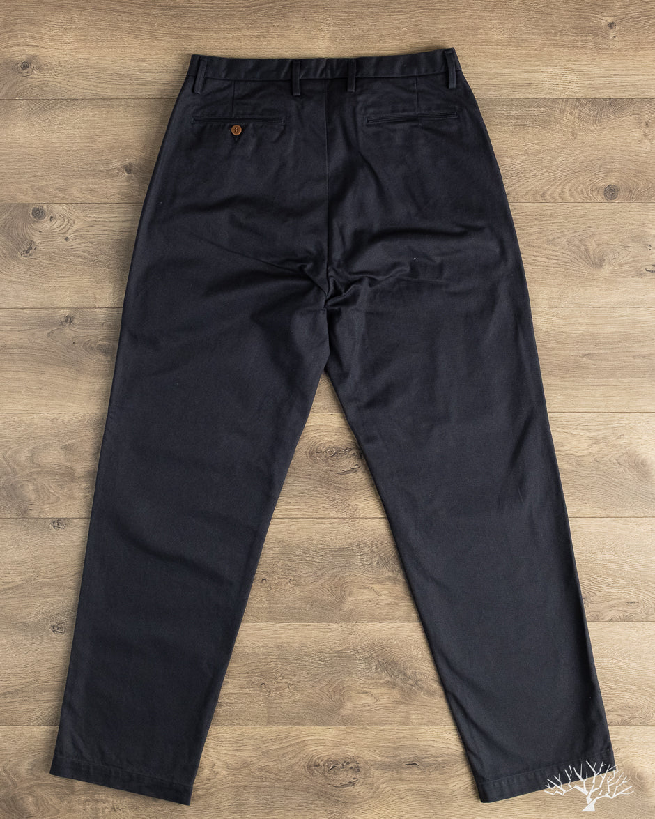 Seuvas - Chino 2-Tuck Trousers - Navy – Withered Fig