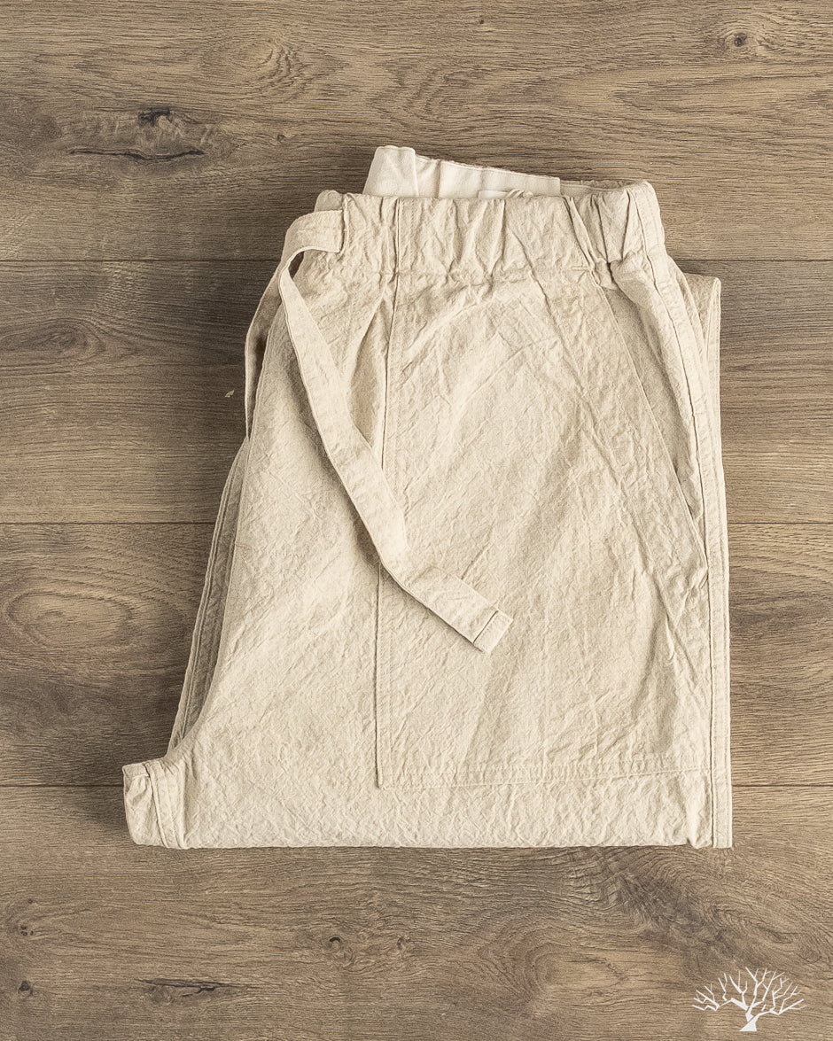 Seuvas - Linen Cotton Relaxed Pants - Natural – Withered Fig