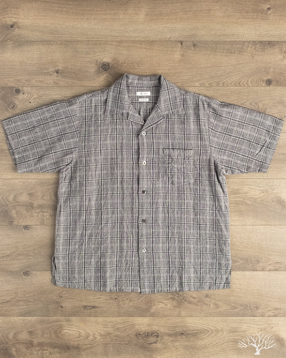 Seuvas - Linen Open Collar Shirt - Gray – Withered Fig