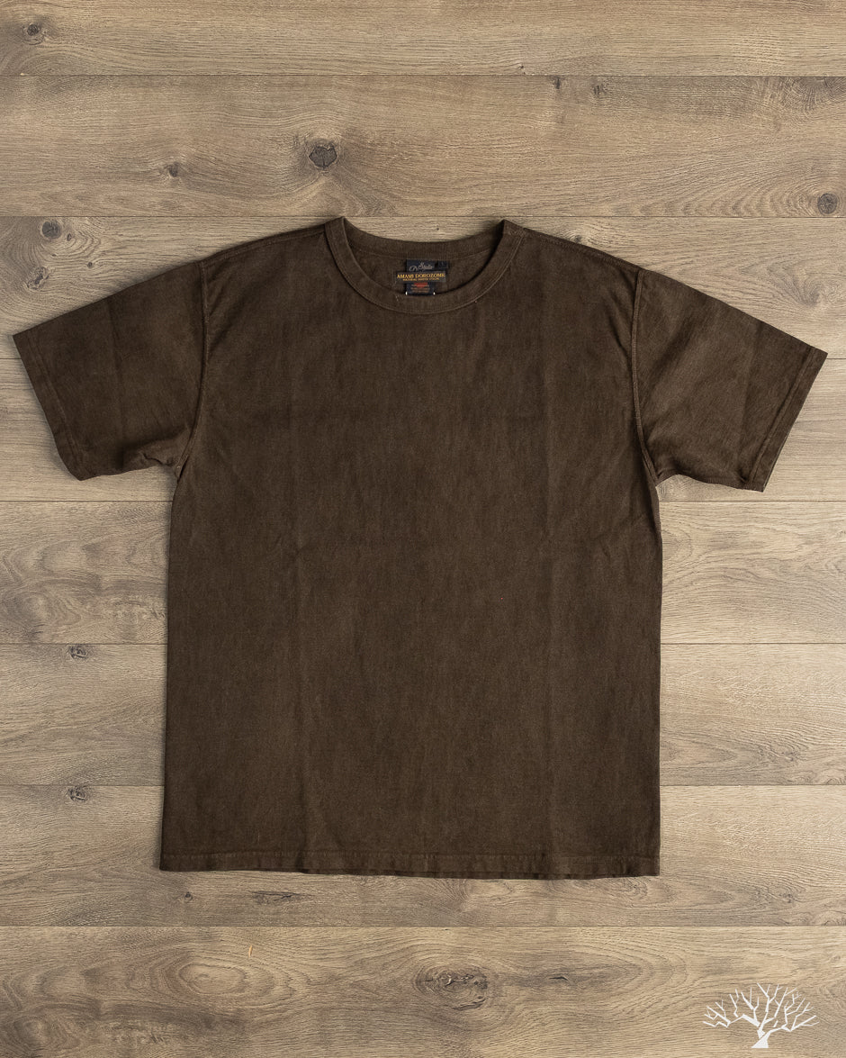 Studio d'Artisan 8198 Amami-Mud Dyed Loopwheel T-Shirt - Dark