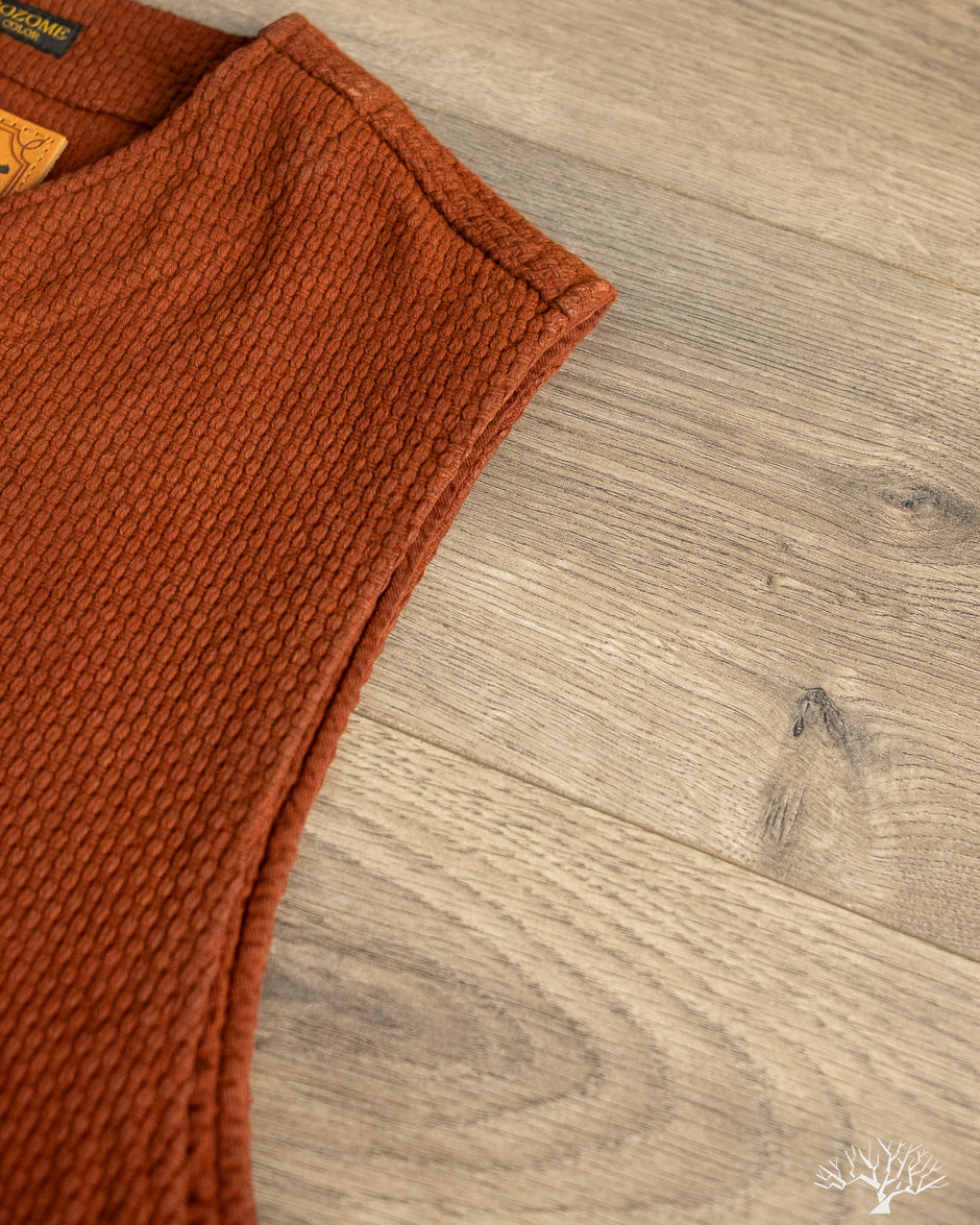Studio D'Artisan - Amami Mud-Dyed Sashiko Vest - Brown – Withered Fig
