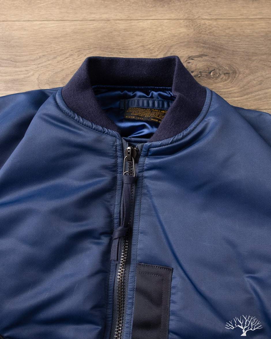 Studio d'Artisan - Indigo MA-1 Flight Jacket – Withered Fig Studio d'Artisan - Indigo MA-1 Flight Jacket – Withered Fig