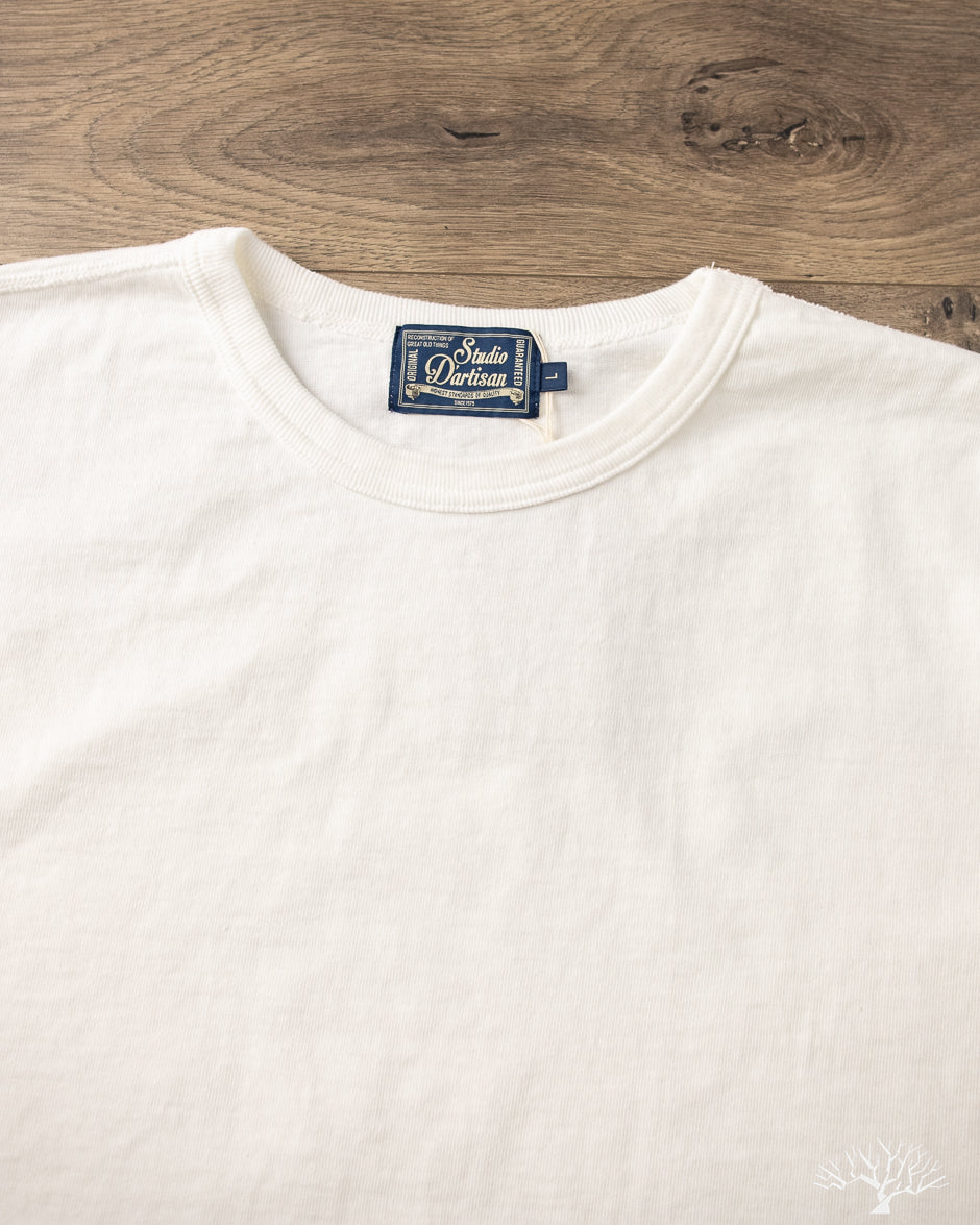 Studio d'Artisan - Suvin Gold Loopwheel Long-Sleeve Tee - White