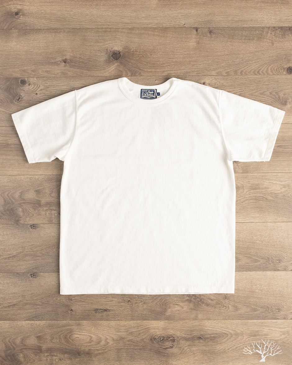Studio d'Artisan - Suvin Gold Loopwheel Short-Sleeve Tee - White