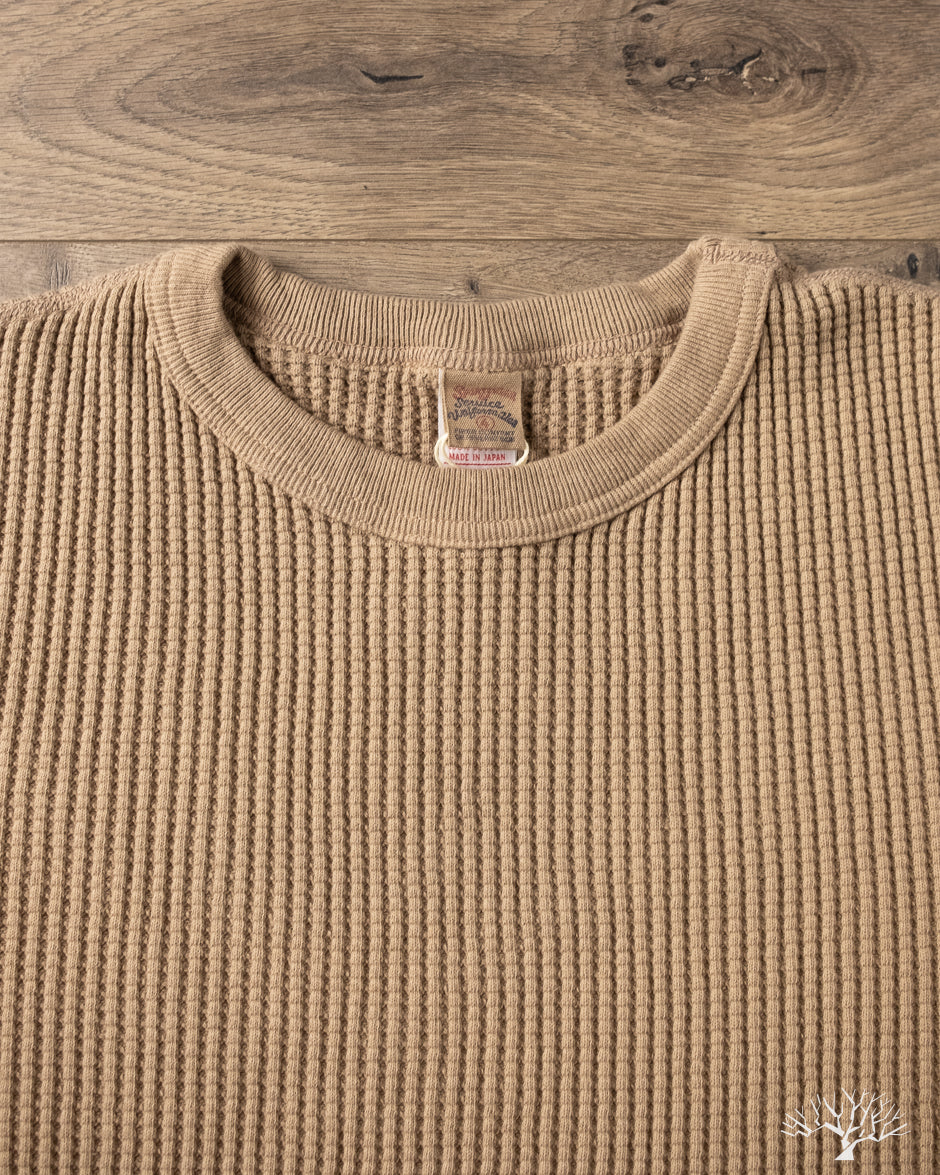 UES - 60BW - Big Waffle T-Shirt - Sand Beige – Withered Fig