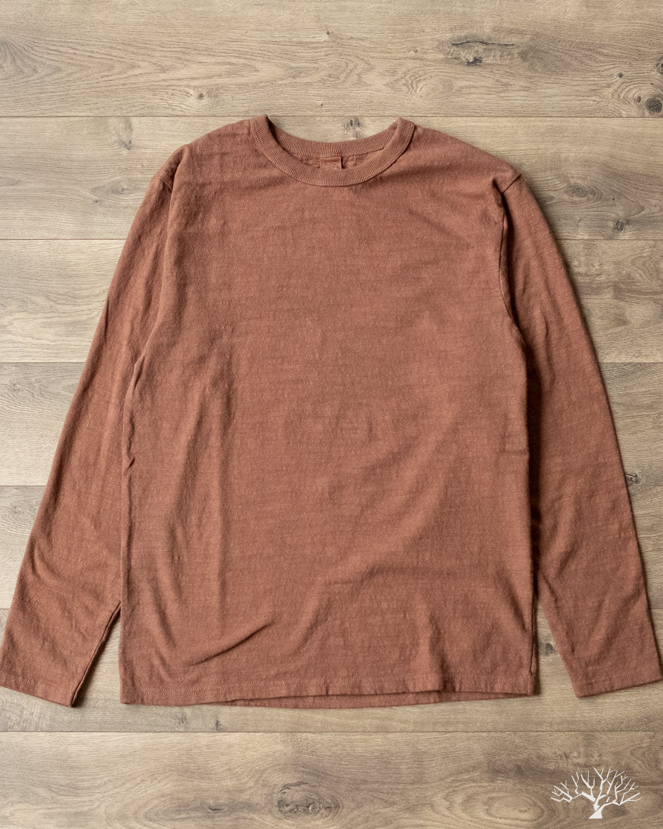 UES - No. 8 Slub Nep Long-Sleeve Tee - Brown – Withered Fig