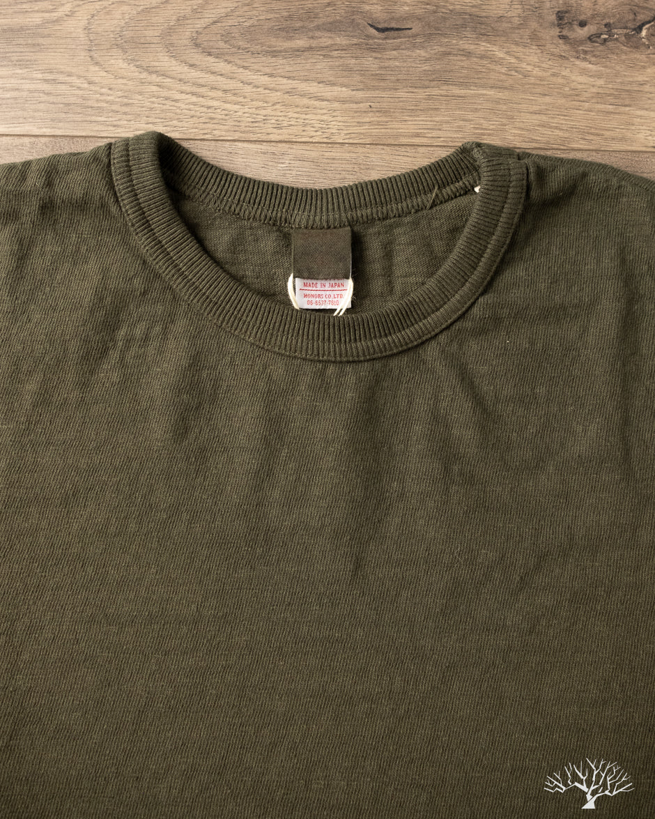 UES - No. 8 Slub Nep Long-Sleeve Tee - Green – Withered Fig