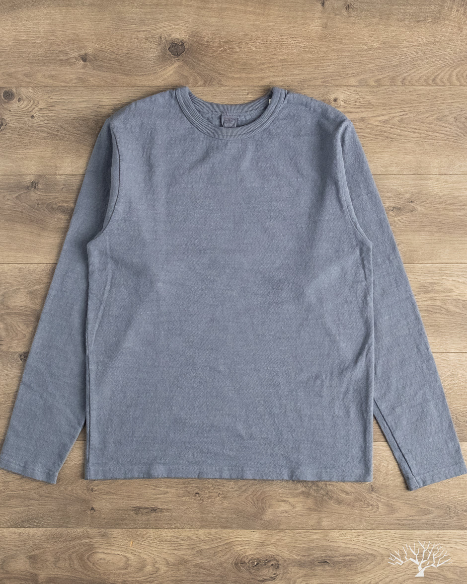 UES - No. 8 Slub Nep Long-Sleeve Tee - Grey-Blue – Withered Fig