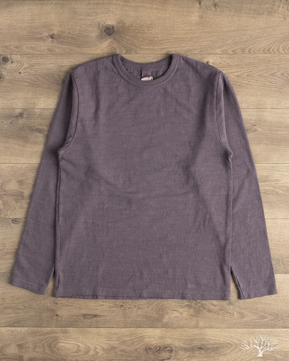 UES - No. 8 Slub Nep Long-Sleeve Tee - Purple Navy – Withered Fig