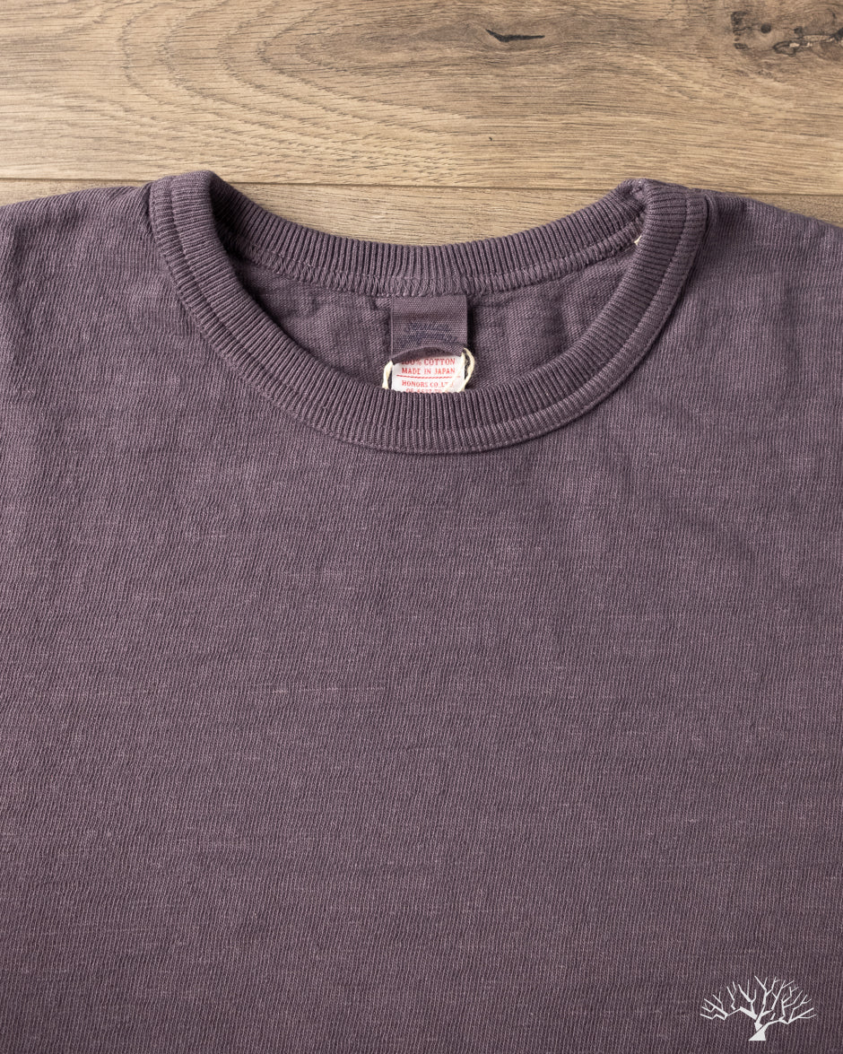 UES - No. 8 Slub Nep Long-Sleeve Tee - Purple Navy – Withered Fig