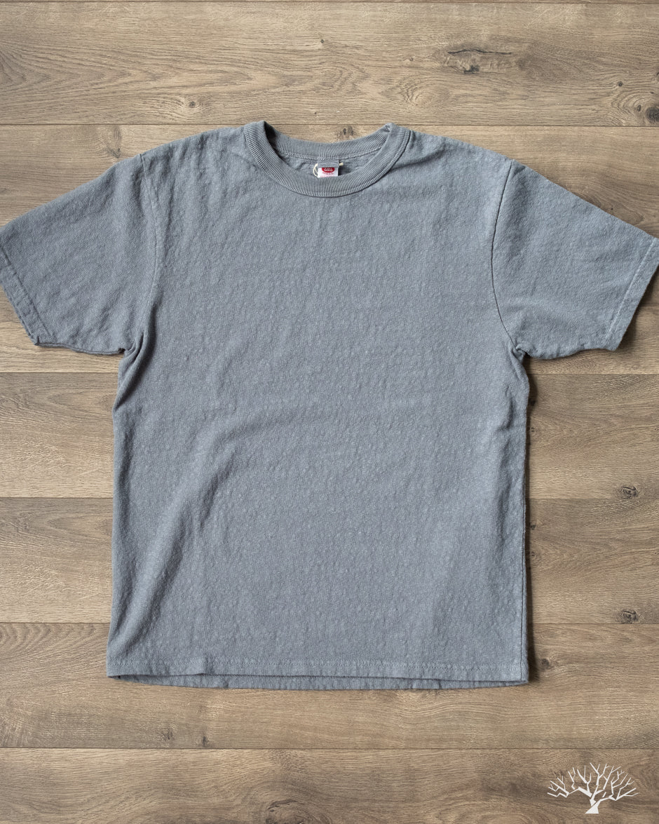 UES - No. 8 Slub Nep Tee - Grey-Blue – Withered Fig