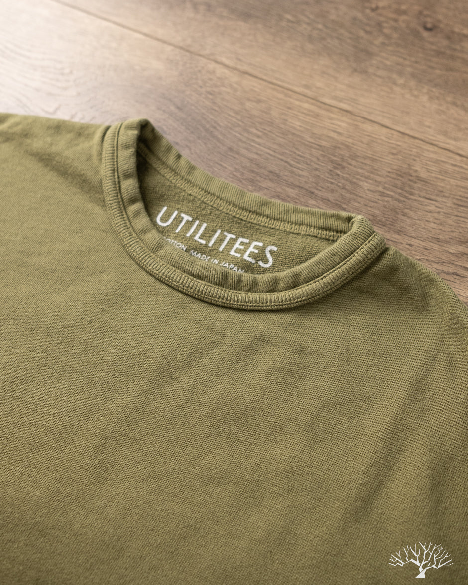 Iron Heart - UTIL-BT-OLV - 10oz Mini Fleece Crew Neck T-Shirt