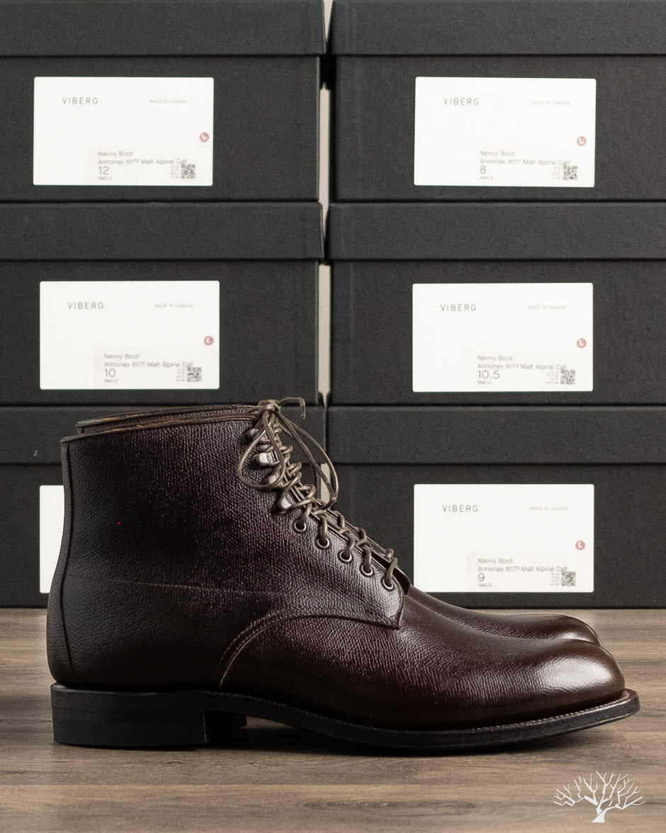 Viberg - Navvy Boot - Malt Alpine Calf - 1940 – Withered Fig