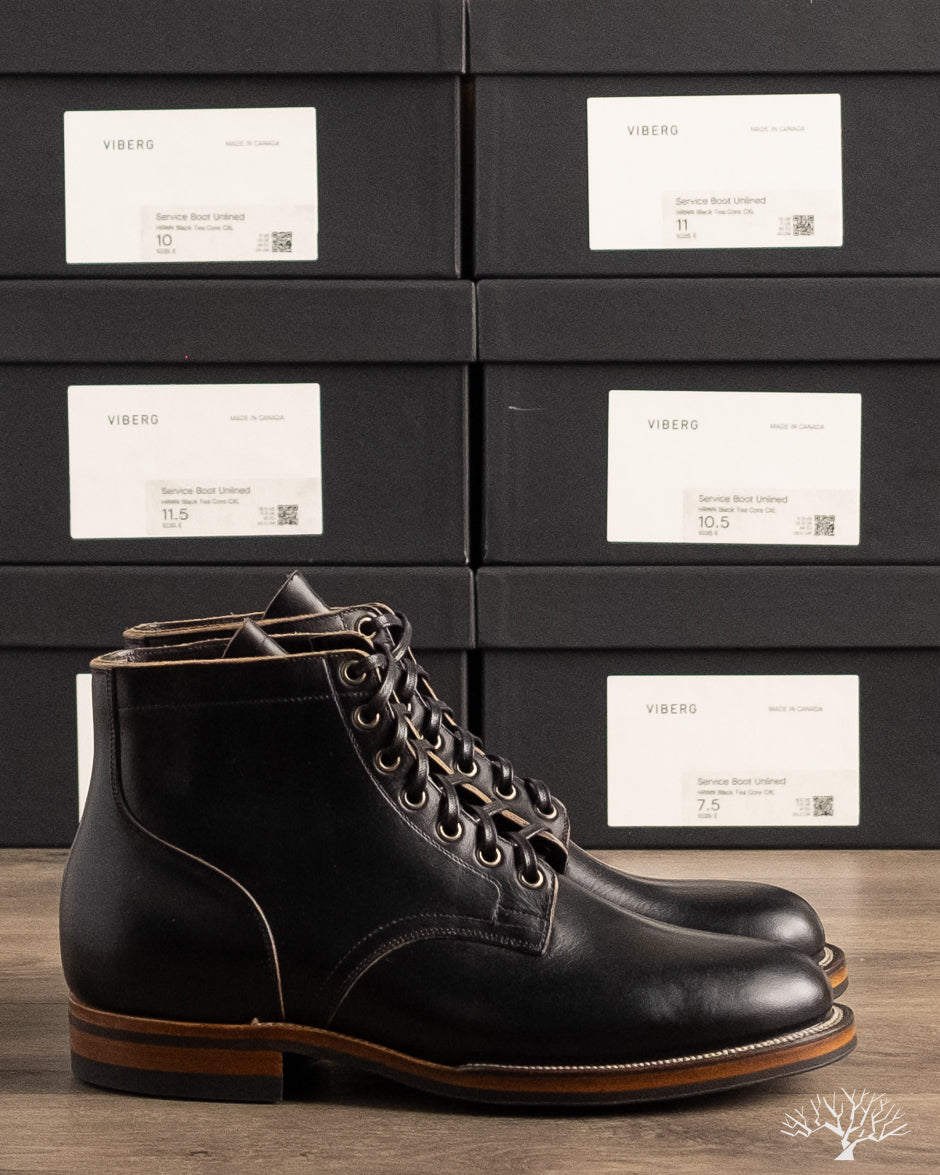 Viberg - Service Boot - Black Teacore Chromexcel - 1035 – Withered Fig