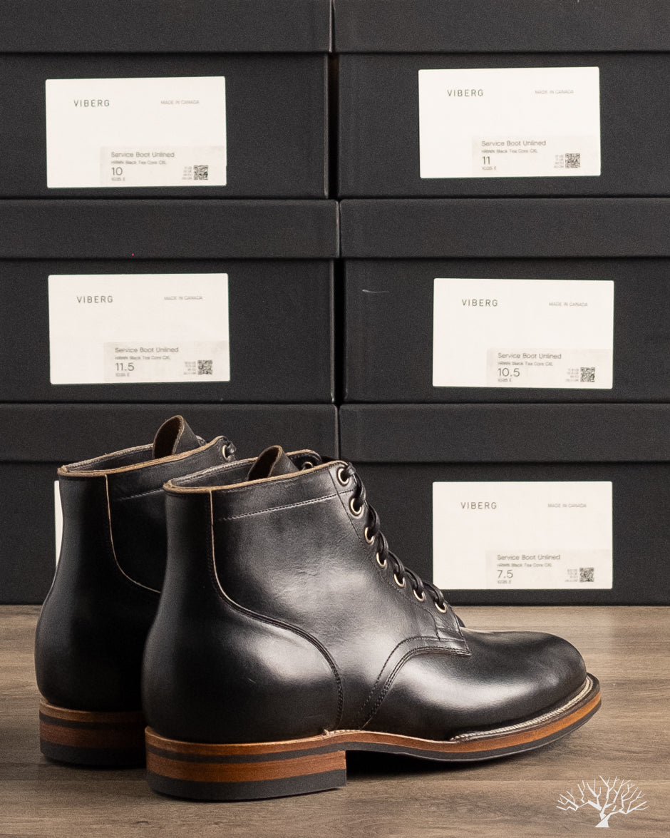 Viberg - Service Boot - Black Teacore Chromexcel - 1035 – Withered Fig