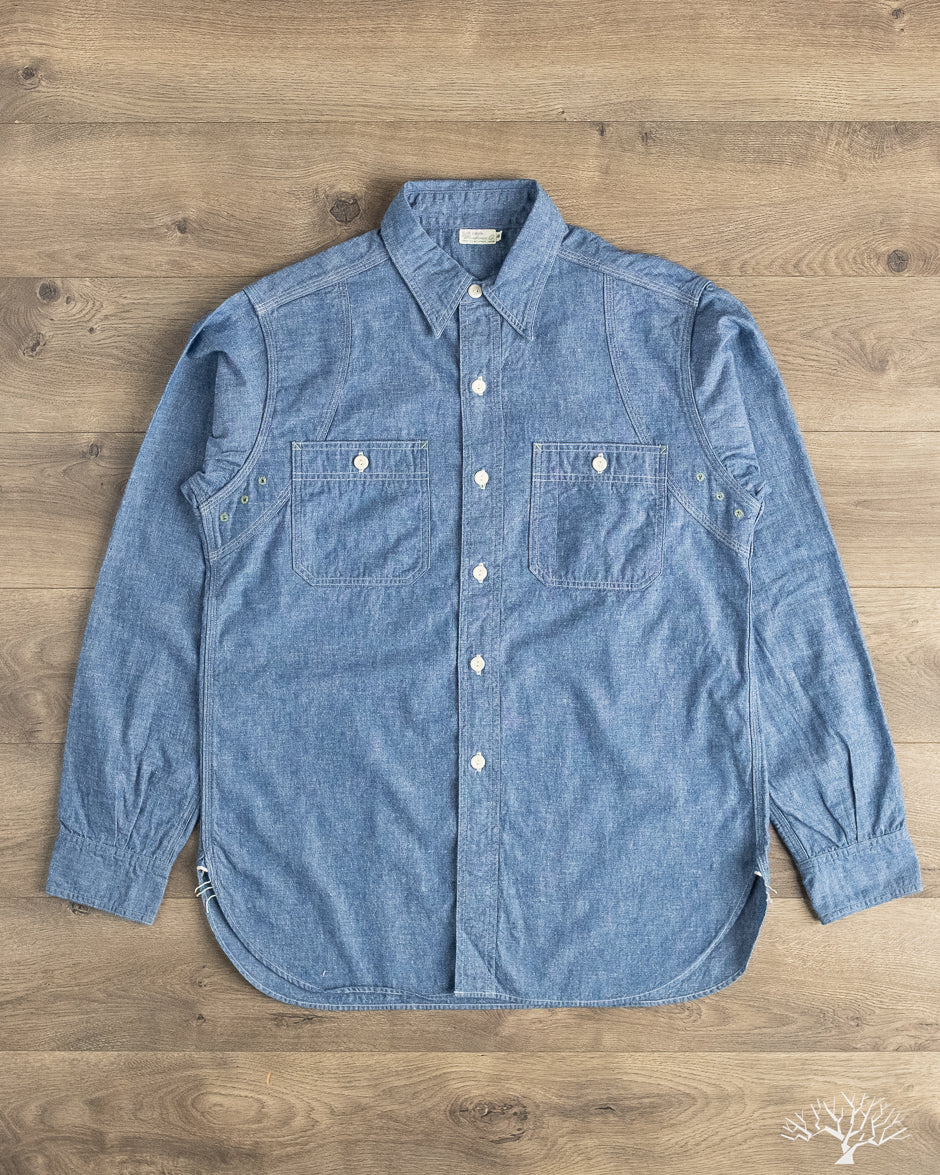 Warehouse Lot 3064 - Ventilation Triple Stitch Chambray Work Shirt