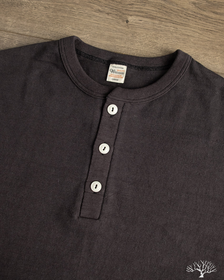 Warehouse - Lot 4601 - Henley T-Shirt - Sumikuro – Withered Fig