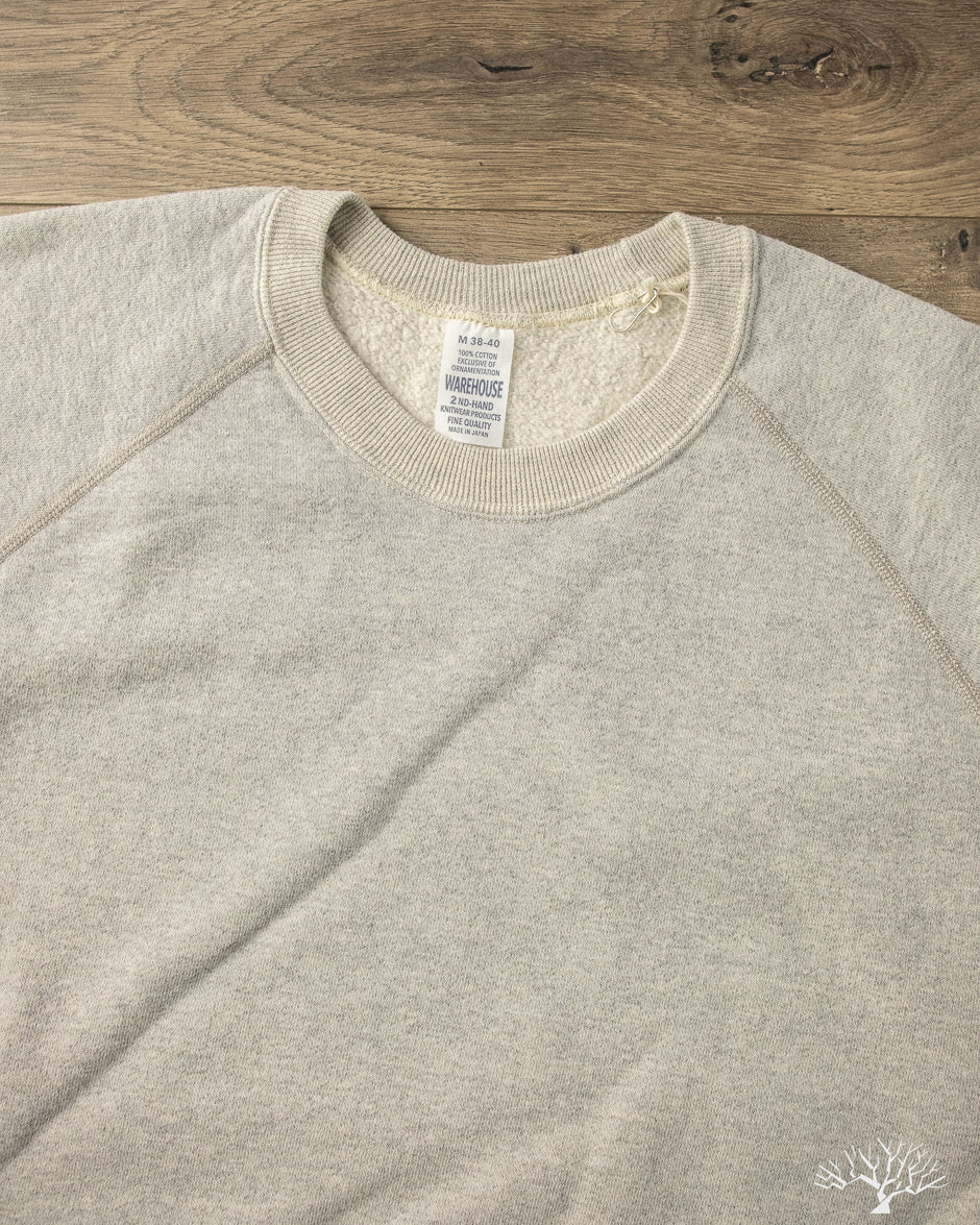 Warehouse - Lot 461 - Raglan Crewneck Sweatshirt - Heather Grey