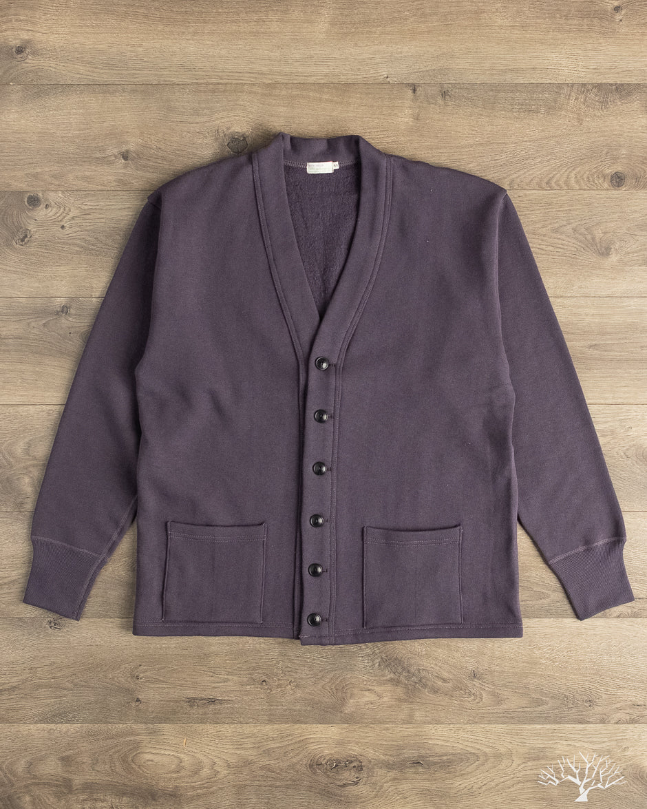 【激ナス紺】80〜90s sweat cardigan fade navy Warehouse Lot 498 - 4-Needle Sweat Cardigan - Dark Navy – Withered Fig