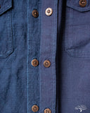 3sixteen for Withered Fig Crosscut Shirt - Natural Indigo Slub Canvas Fade Comparison