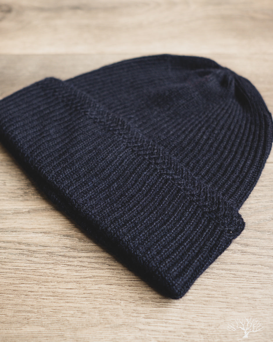 Câbleami - Baby Alpaca Watch Cap - Navy – Withered Fig