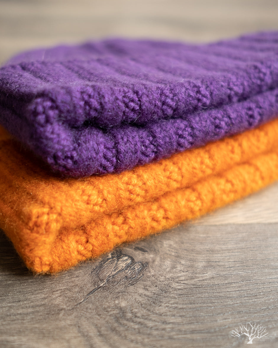 Câbleami - Cashmere 2x2 Rib Watch Cap - Orange – Withered Fig