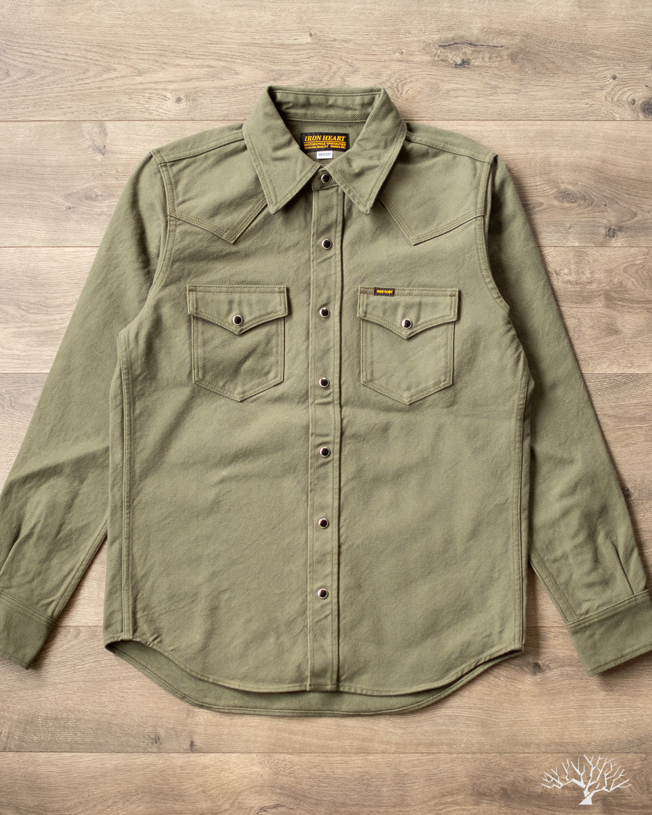 Iron Heart Serge Jacket IHSH-235-OLV Military Serge Western Shirt